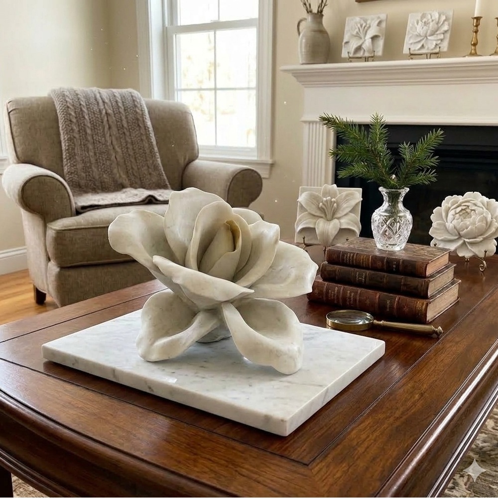 Vintage 1950's-60's Porcelain Rose Figurine Golden Crown Ebeling & Reuss (E&R).